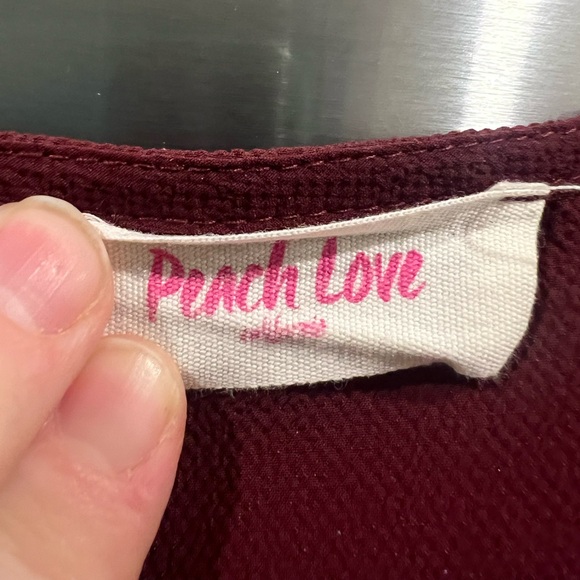 Peach Love Burgundy Cardigan - Picture 3 of 5